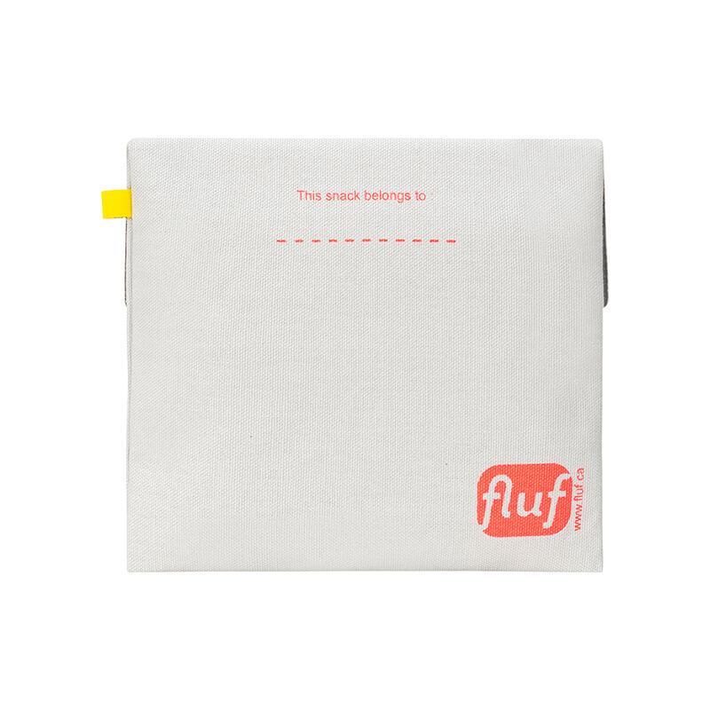 Flip Reusable Snack Bag shown in "Snack" Orange from back