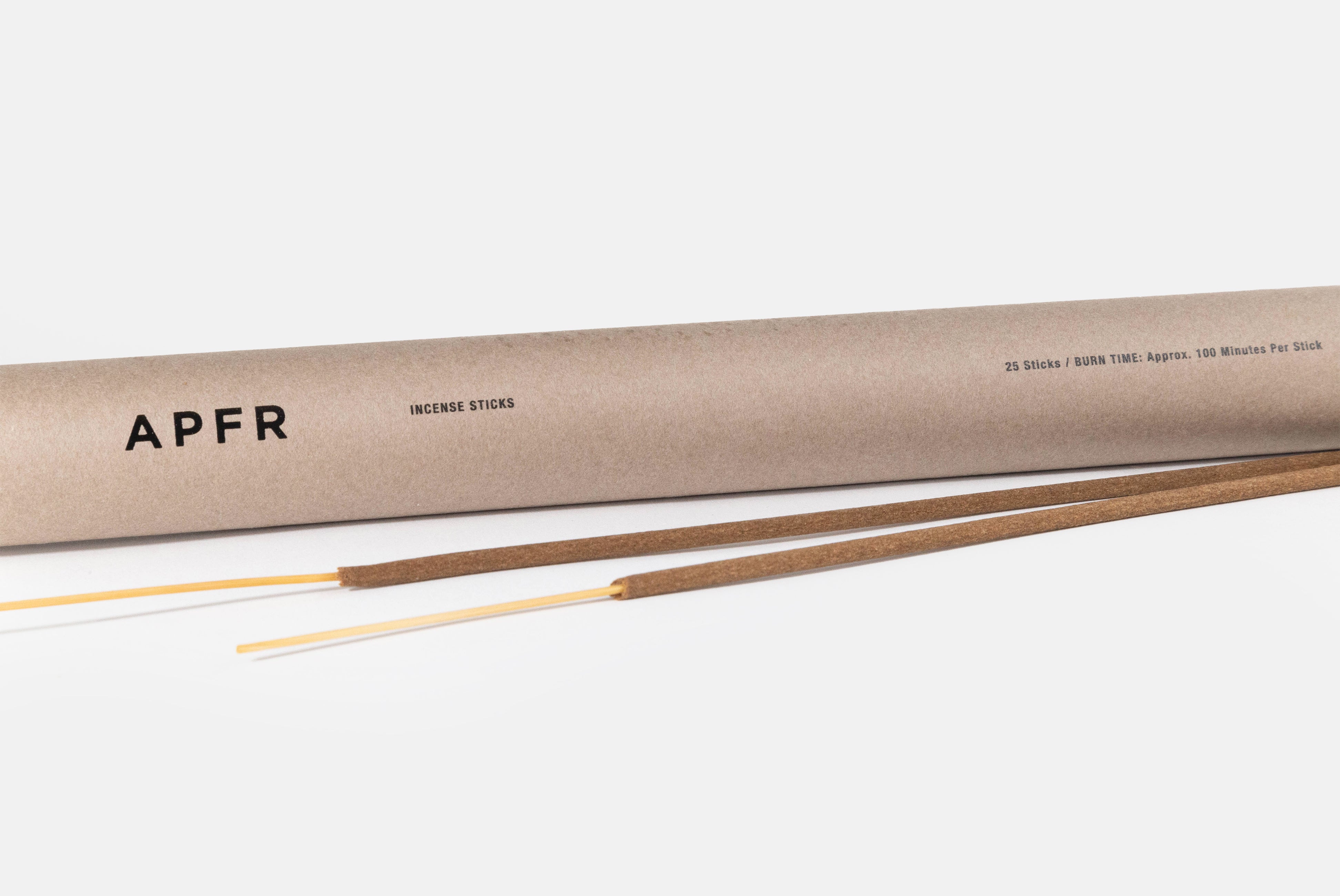 APFR Incense Sticks from Japan, shown with cylinder package in close up on white background