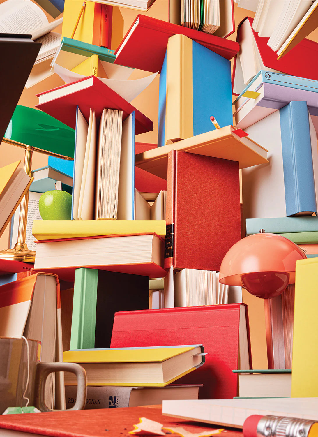 Bookworm Puzzle by Piecework Puzzles, puzzle image shown from front