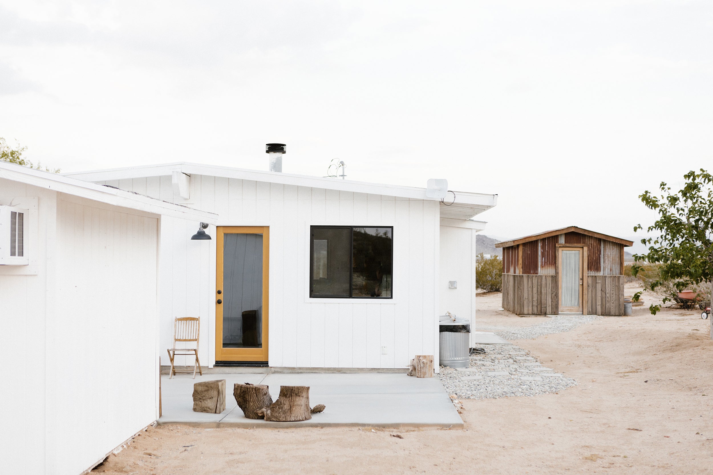 Back yard and patio at Little Jo Cabin by Campover in Joshua Tree, California