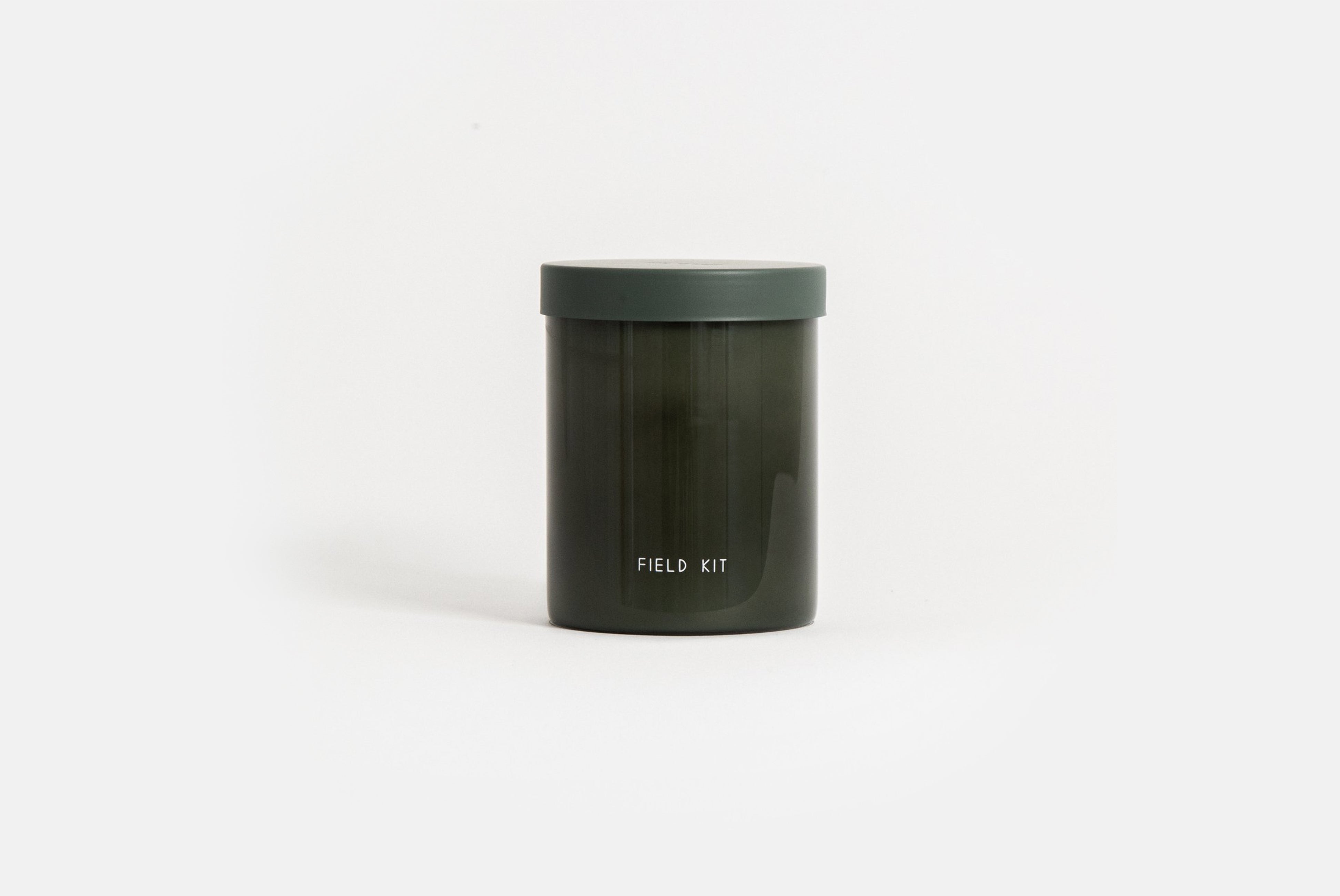 Field Kit Explorer Candle in bergamot + ginger scent on white background