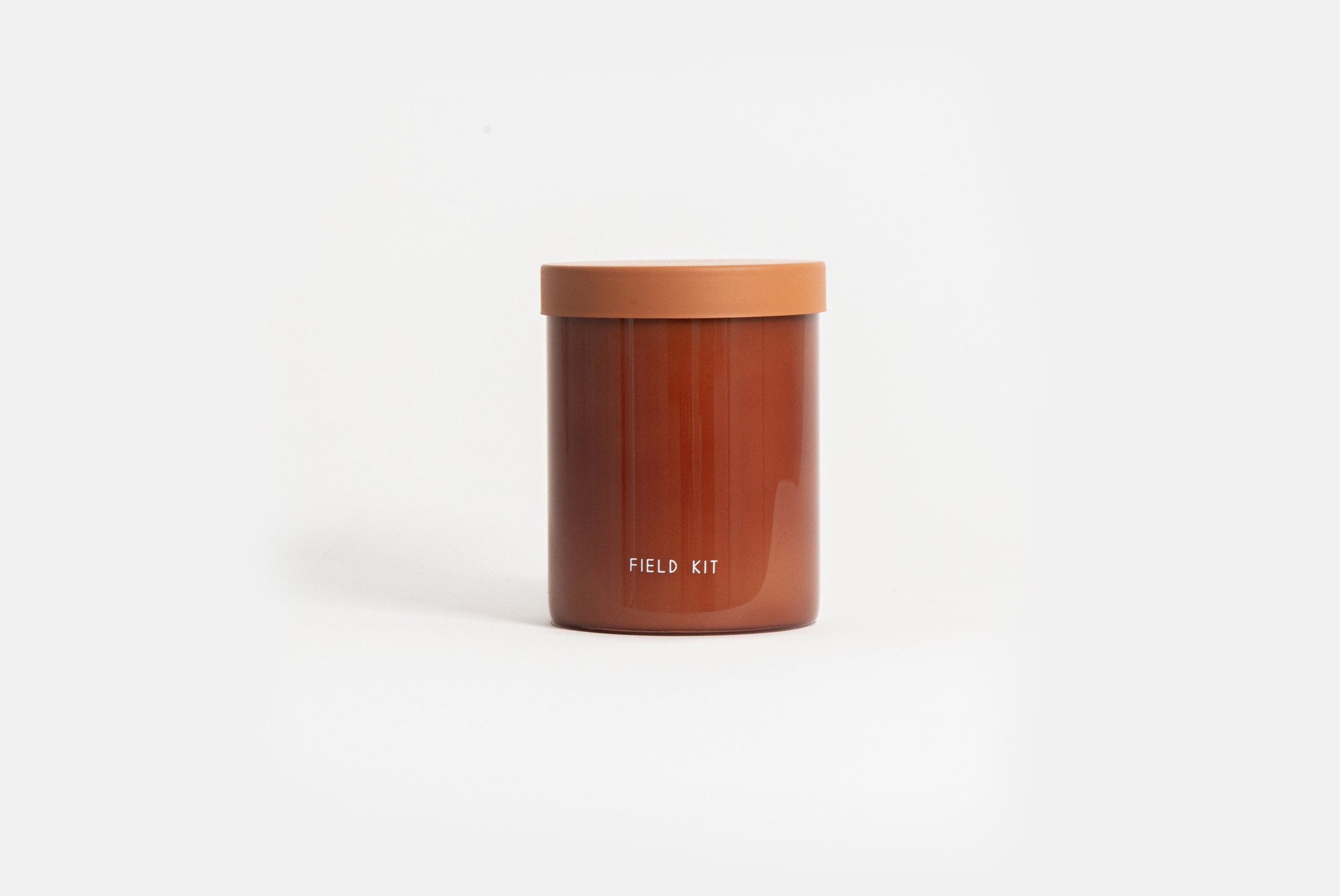 Field Kit The Fire Candle in burning wood scent on white background