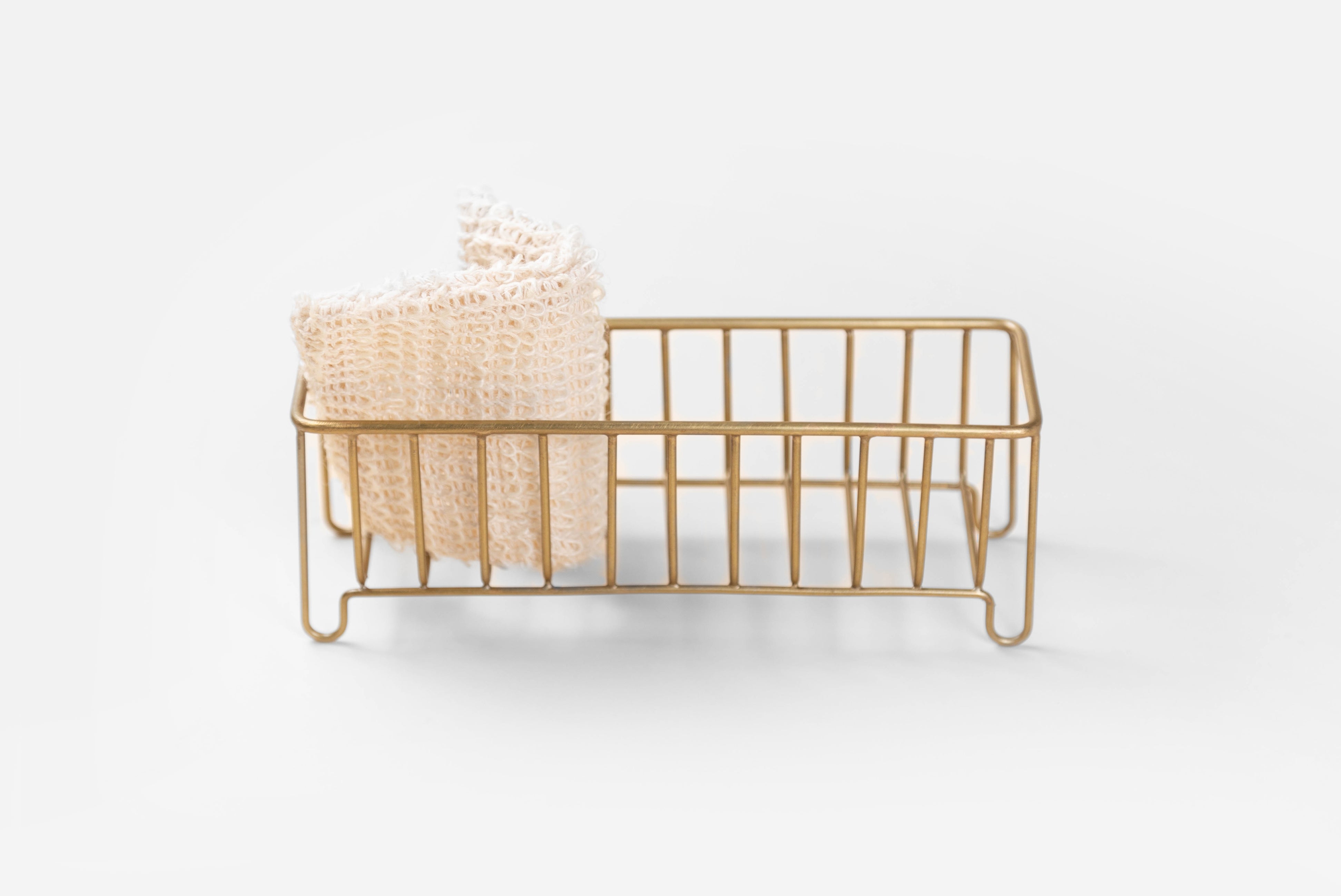 Fog Linen Brass Wire Basket