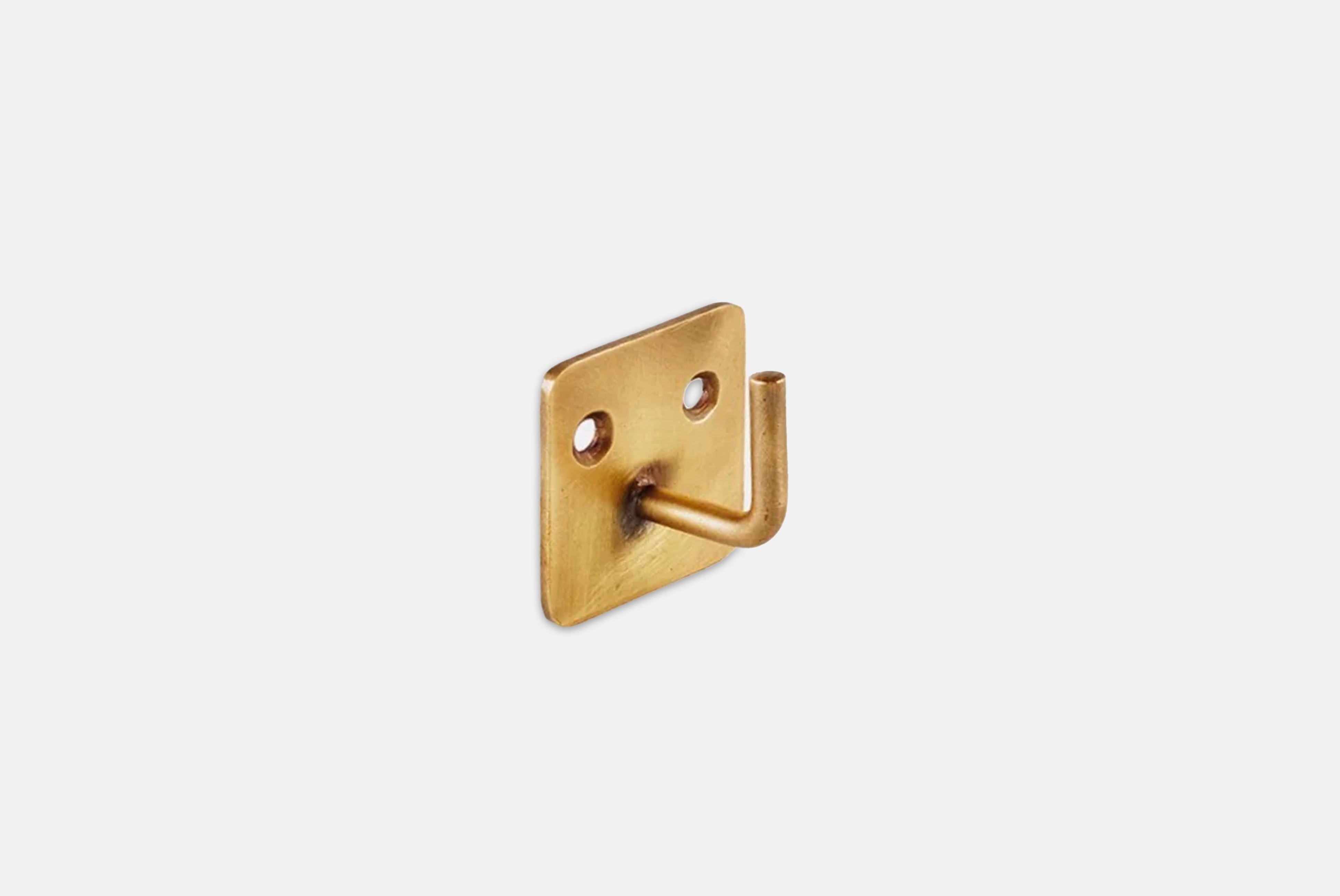 Brass Plate Hook by Japanese brand Fog Linen, shown on white background