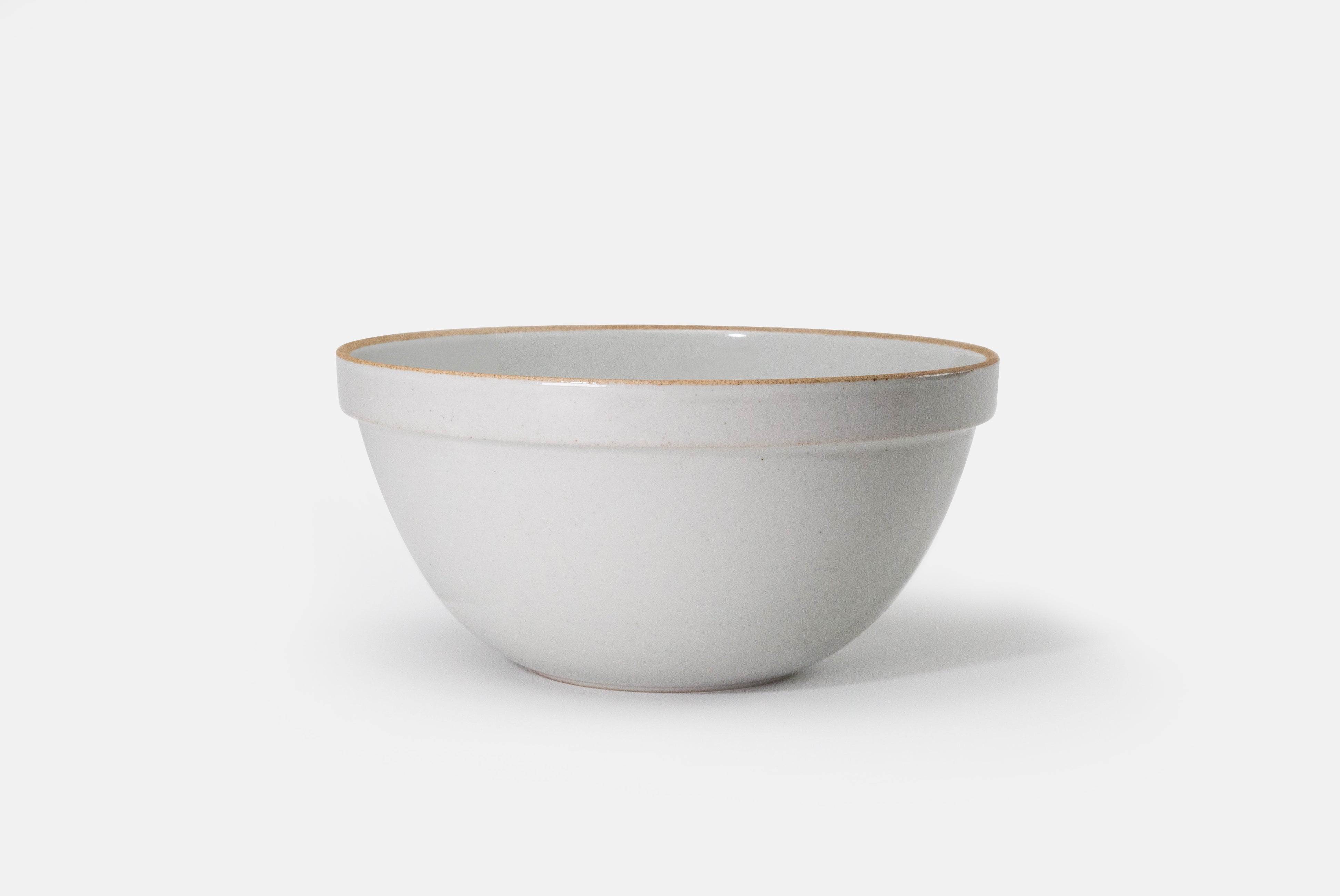 Hasami Porcelain Round Bowl in gloss gray on white background