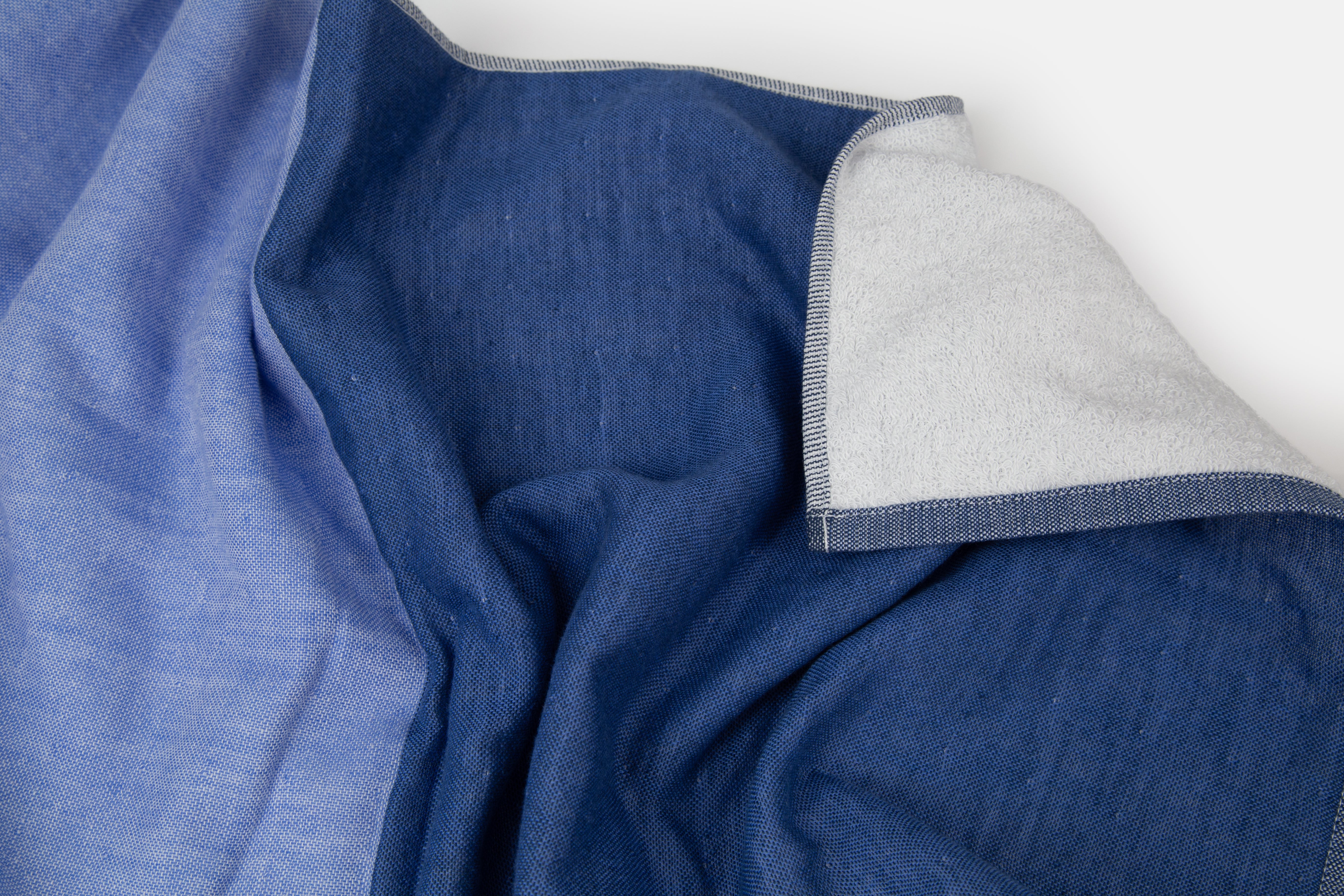 Morihata Kontex Japanese Two-Tone Blue Chambray Towel