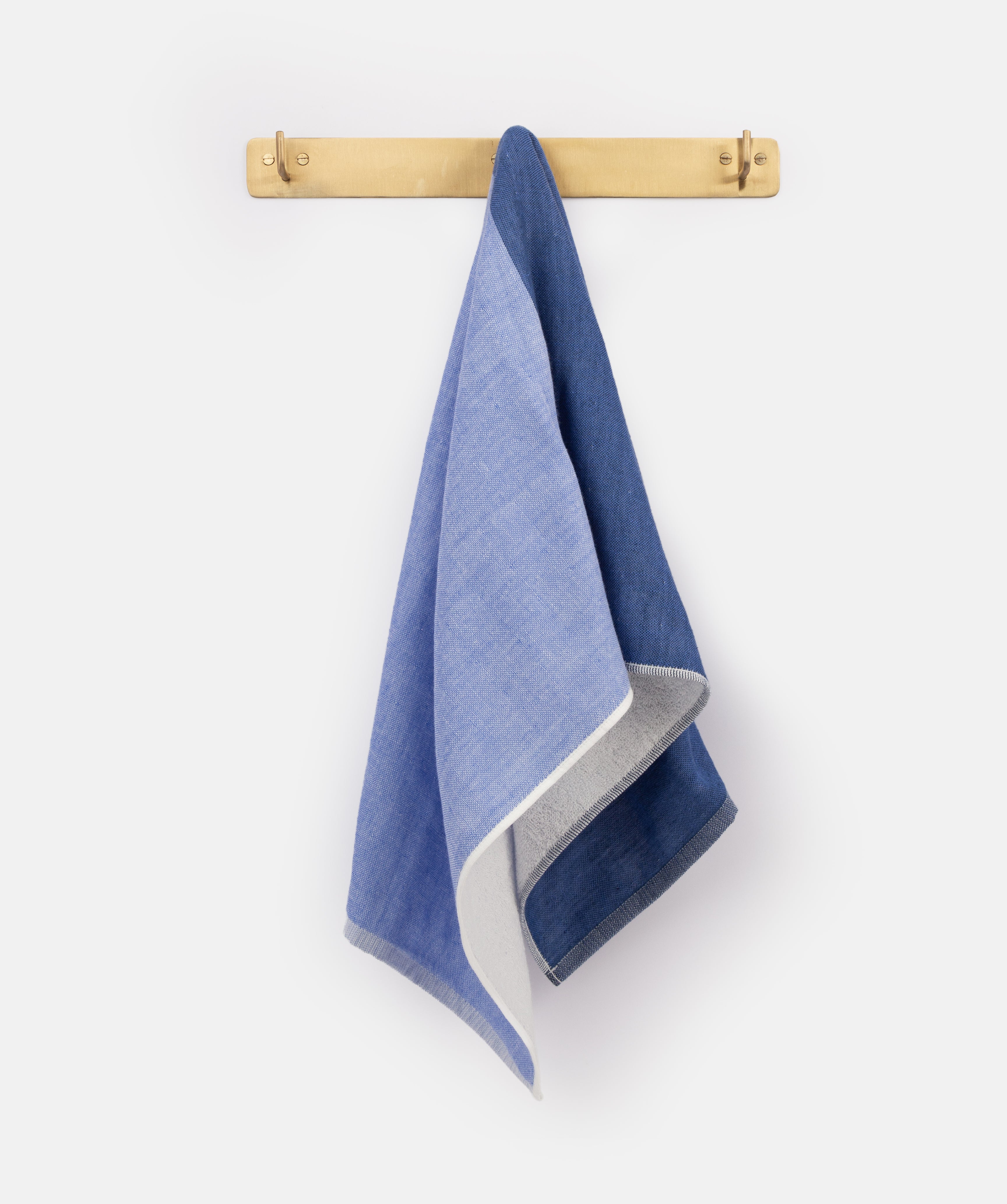 Morihata Kontex Japanese Two-Tone Blue Chambray Towel