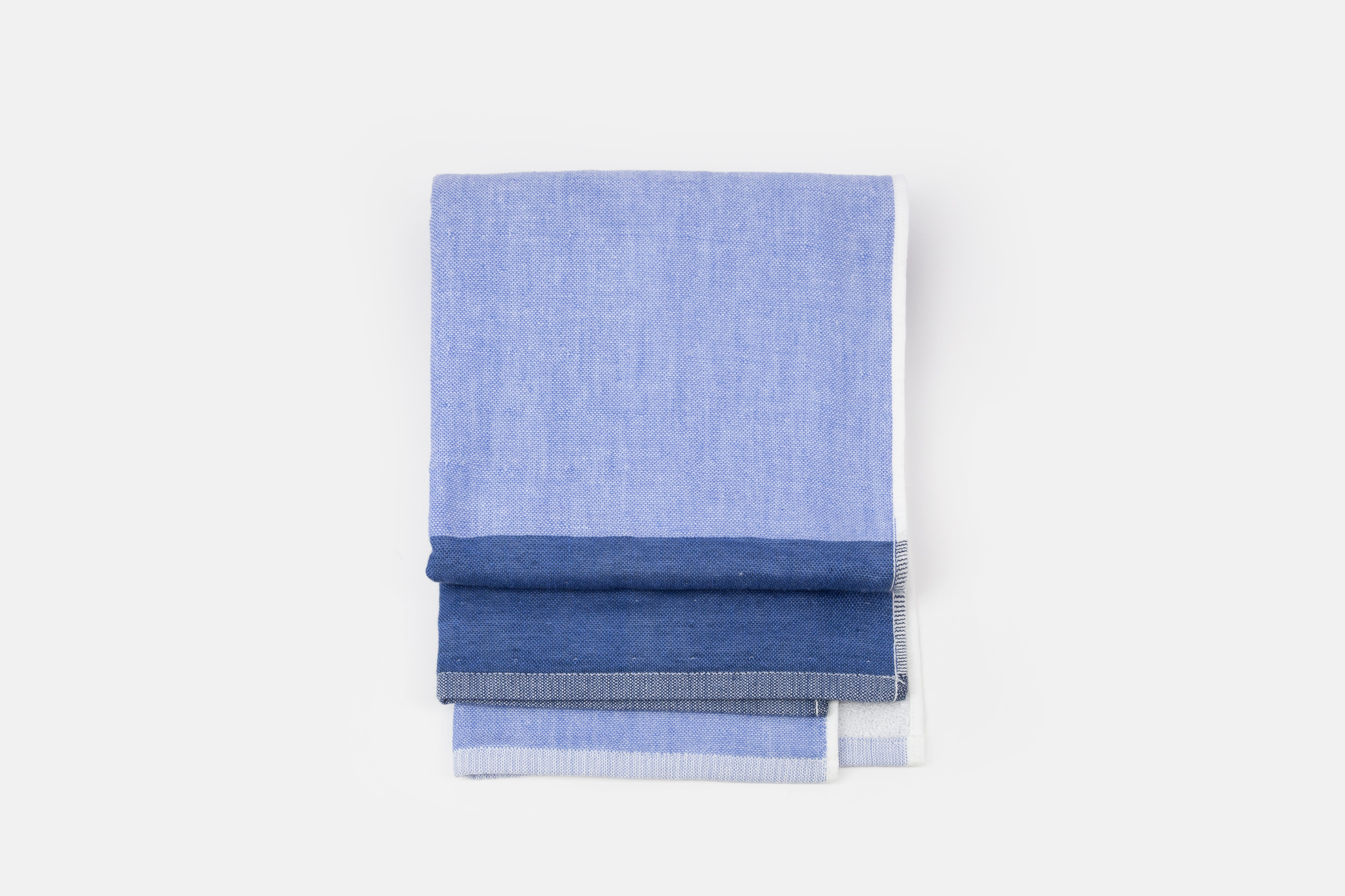 Morihata Kontex Japanese Two-Tone Blue Chambray Towel