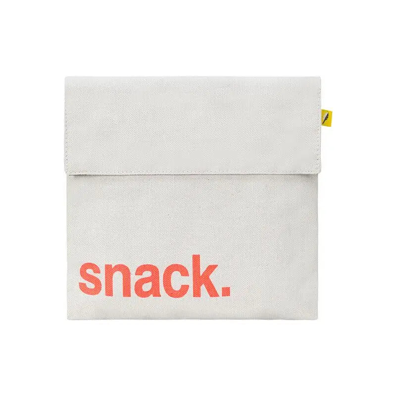Flip Reusable Snack Bag shown in "Snack" Orange from front