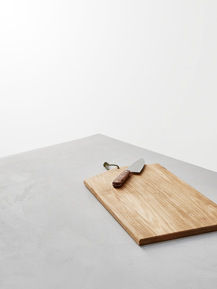 Asymmetric Wood Cutting Board by Campover shown in maple