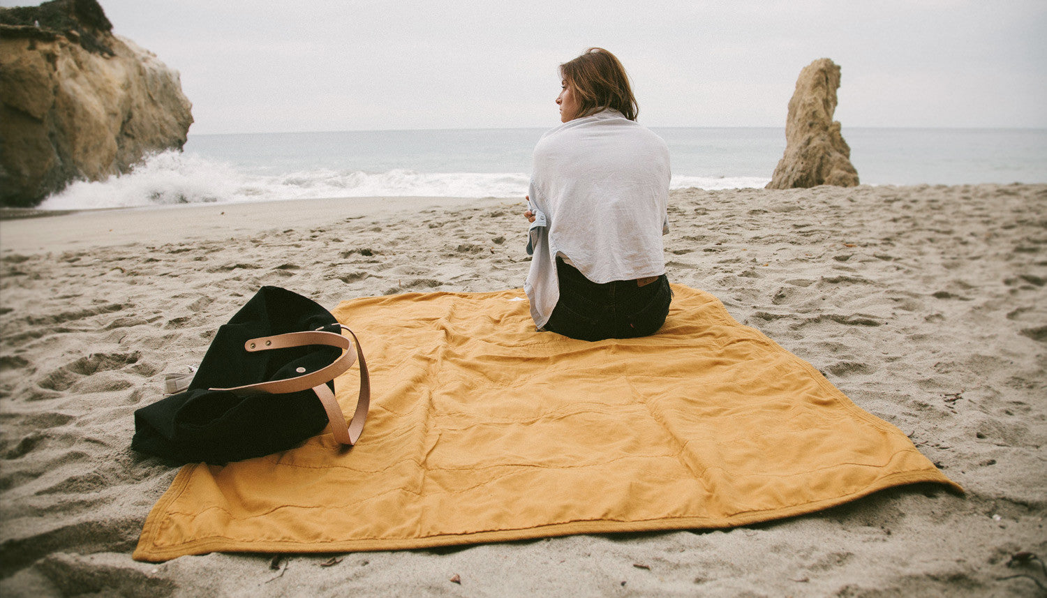 All Purpose Field Blanket in Gold by Campover | lifestyle