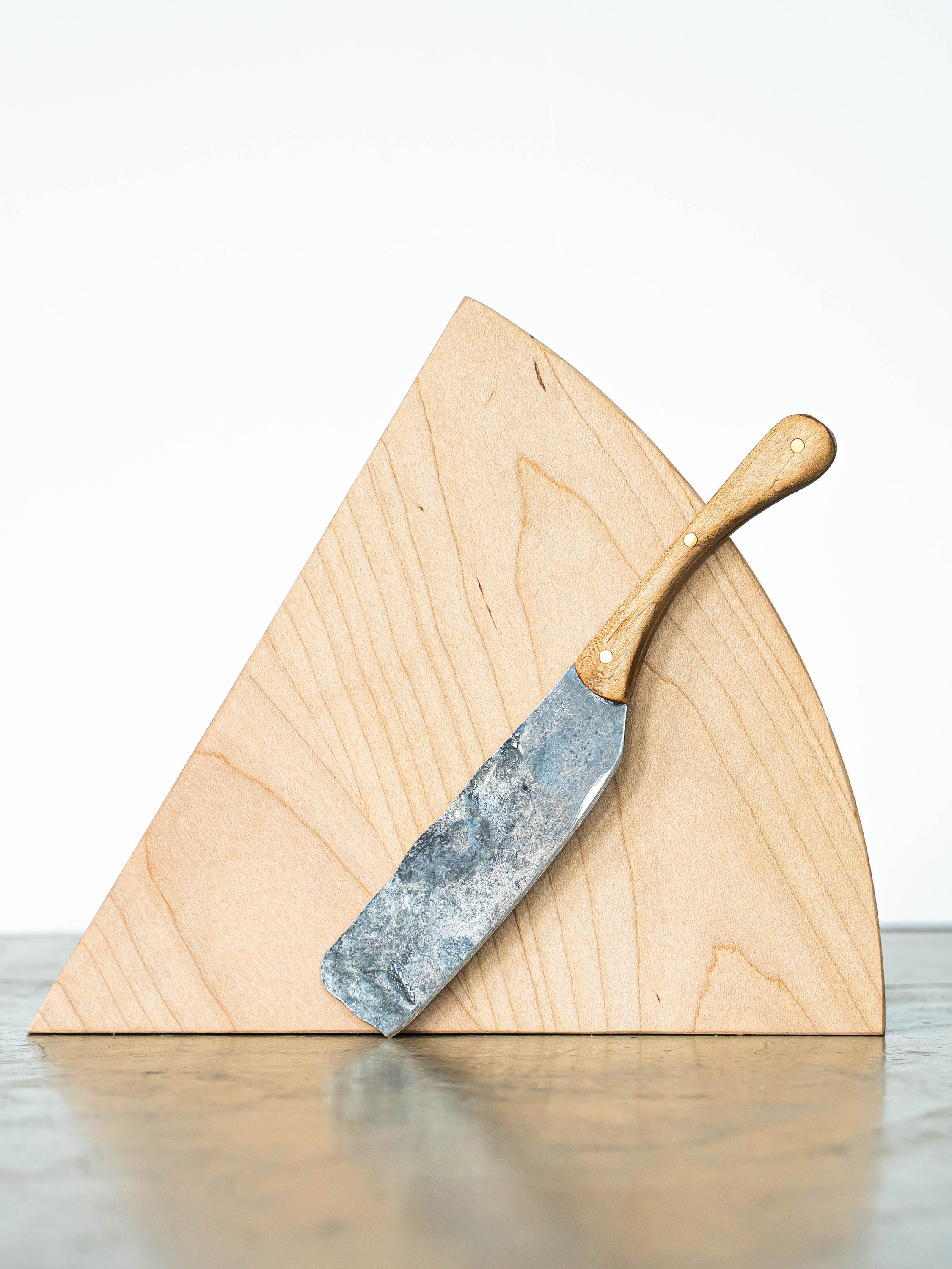 Serving Block w/ Hand Forged Knife - In Maple | lifestyle