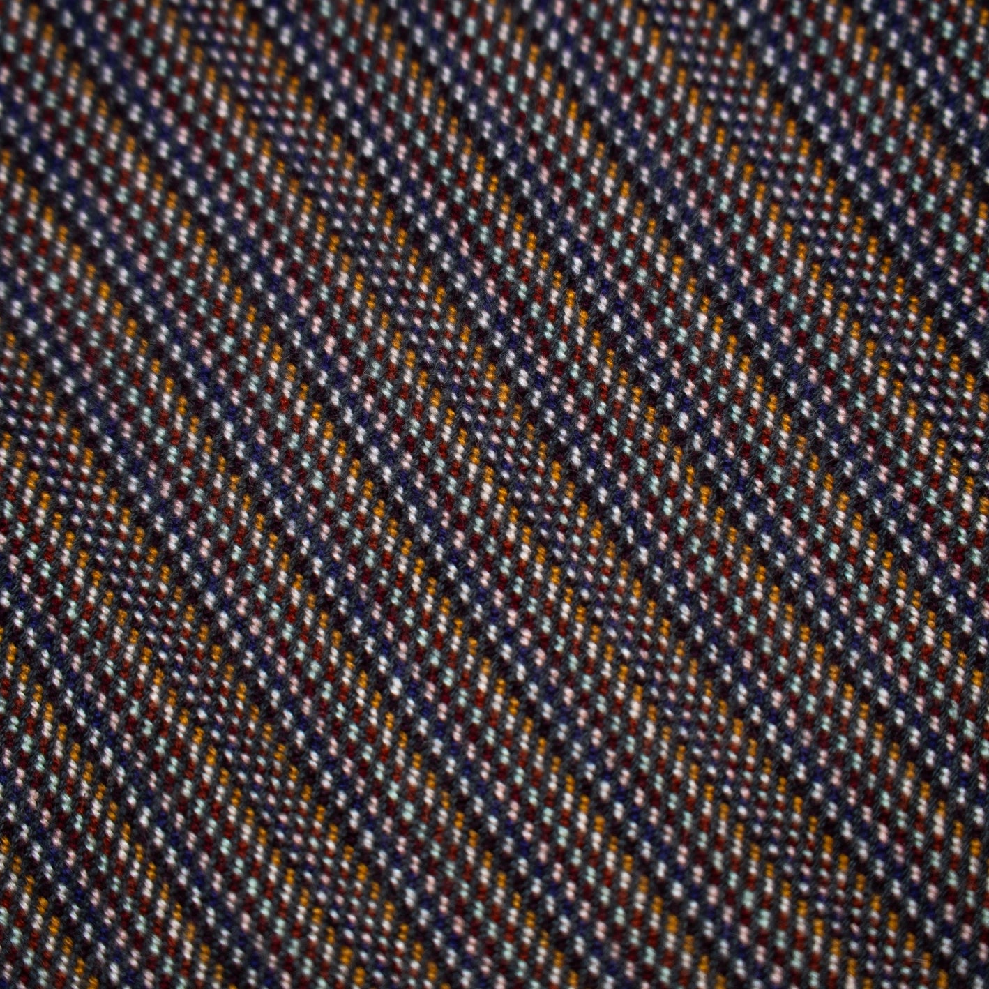 Cashmere Micro Stripe Throw Blanket - Brown + Orange