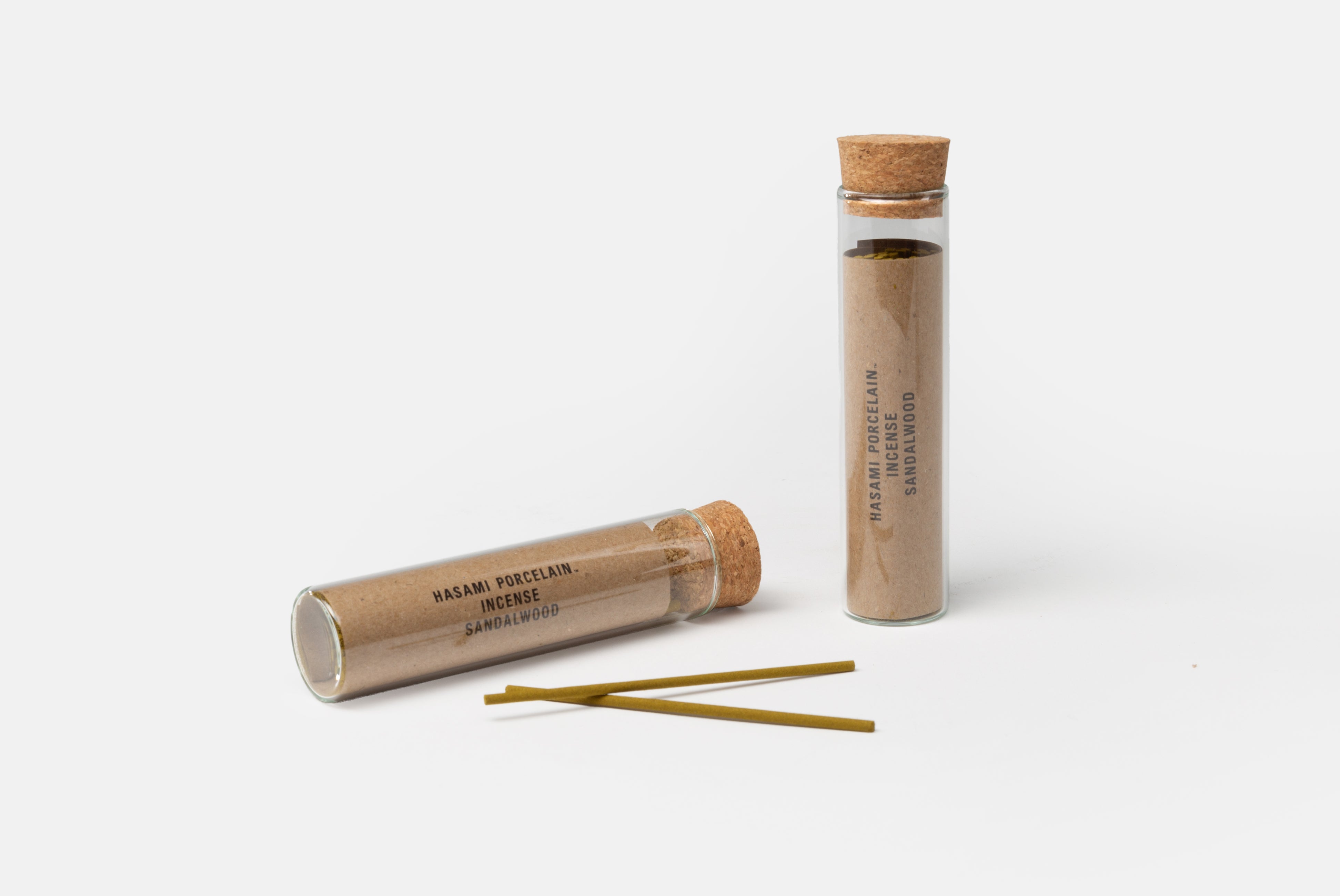 Hasami Porcelain Incense in Sandalwood shown in group of two