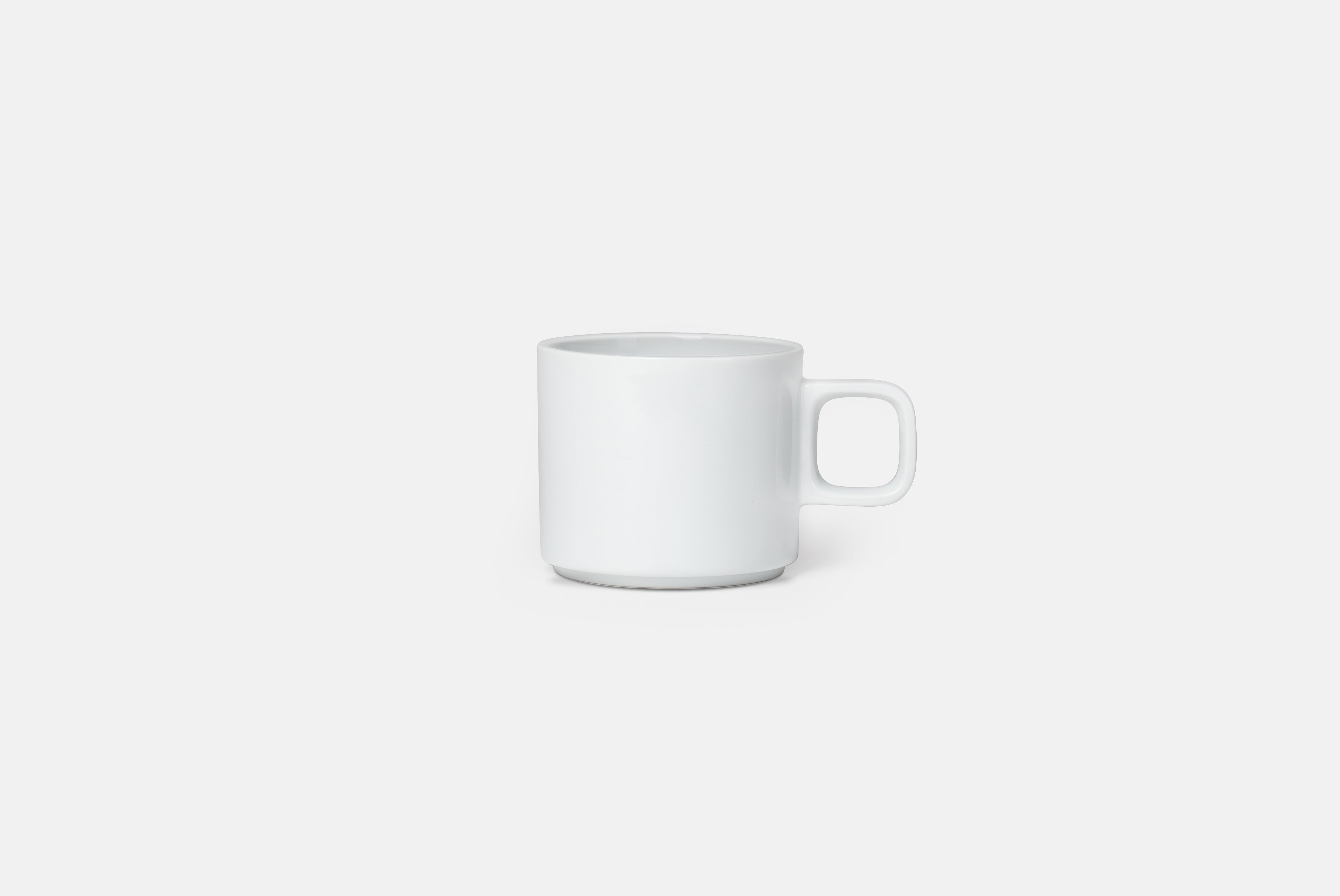 Small Hasami Mug in white on white background