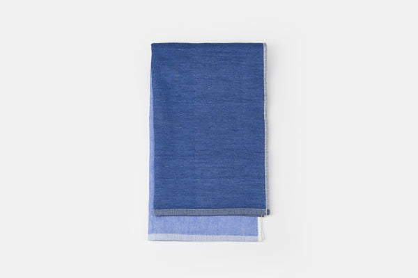 Morihata Kontex Japanese Two-Tone Blue Chambray Towel