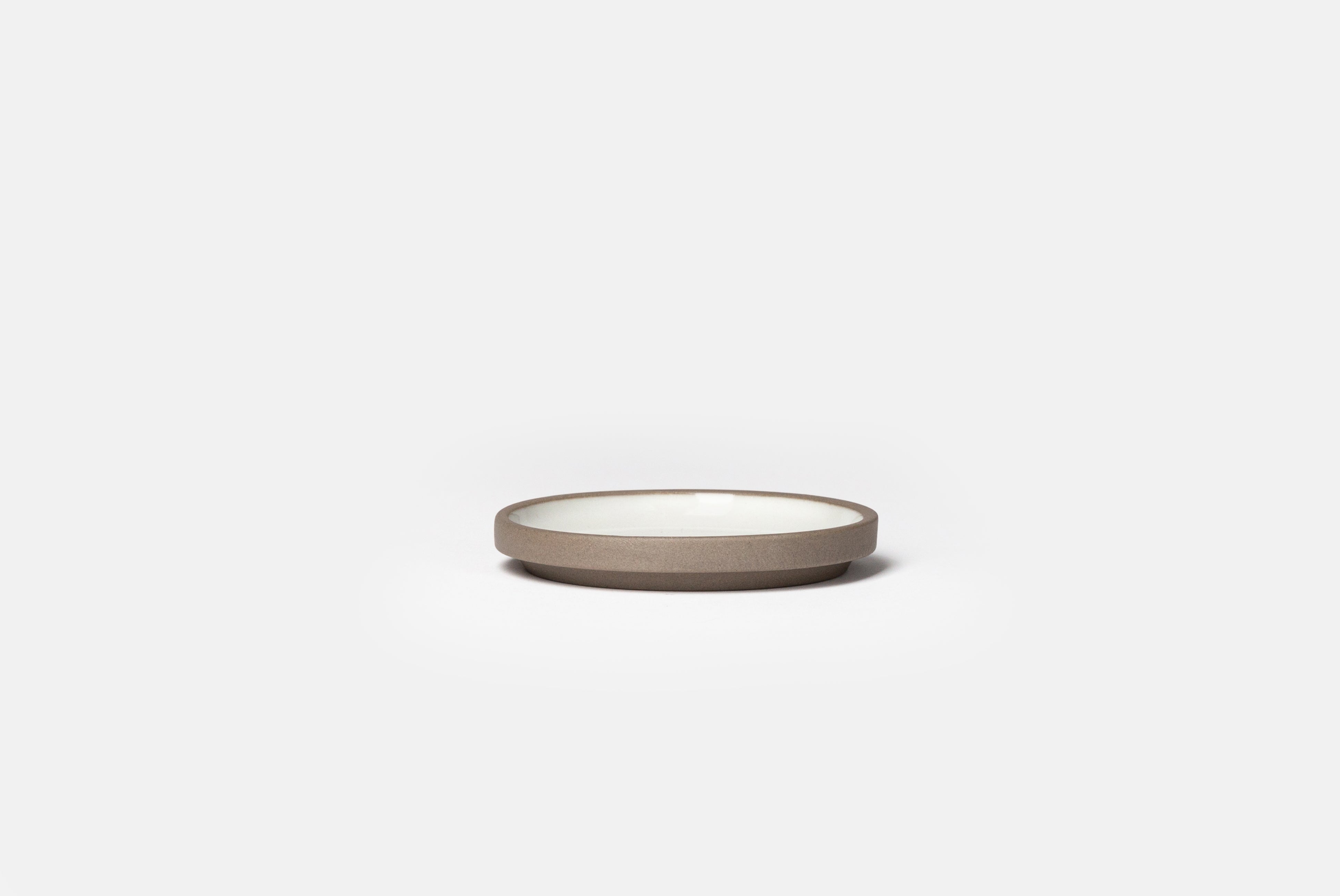 Hasami Small Plate from the new Grey Collection, shown in White Ash, on white background