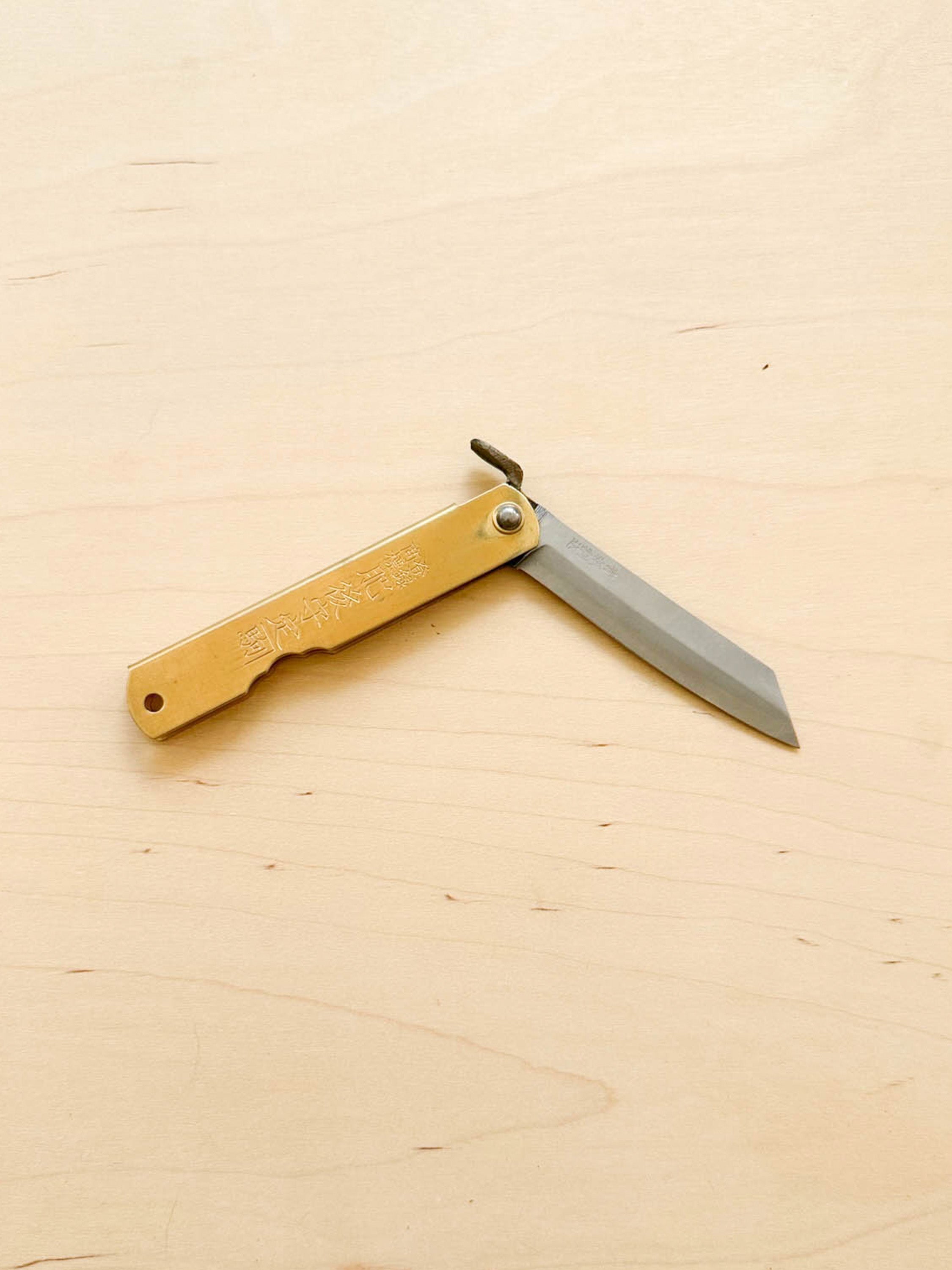 Japanese Folding Knife in Brass | lifestyle